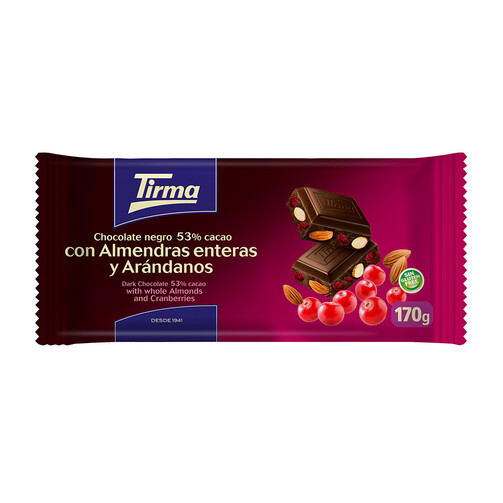 Шоколад тёмный Тирма с миндалём и клюквой  (арт. 022013)