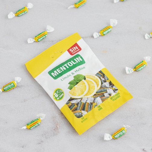 Леденцы без сахара со вкусом лимона и мелиссы на подсластителе 100 гр  (арт. LAC627501)