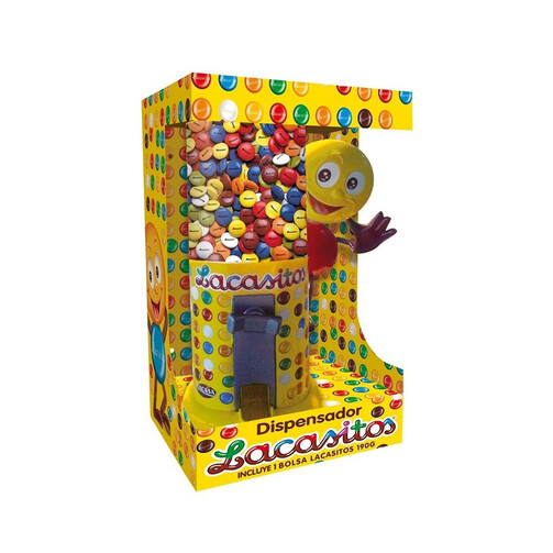 Драже из молочного шоколада в цветной сахарной глазури, Диспенсер и игрушка 150 гр  (арт. LAC059104)