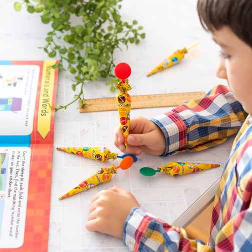 Набор зонтики с драже из молочного шоколада в сахарной глазури 5*11 гр  (арт. LAC625601)