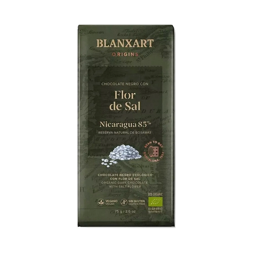 Органический плантационный шоколад Никарагуа 85% с цветком соли 75 г  (арт. BLX49178/BLX)