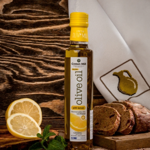 Масло оливковое нерафинированное высшего качества EV с лимоном CRETAN MILL  (арт. ЭЛД-0661)