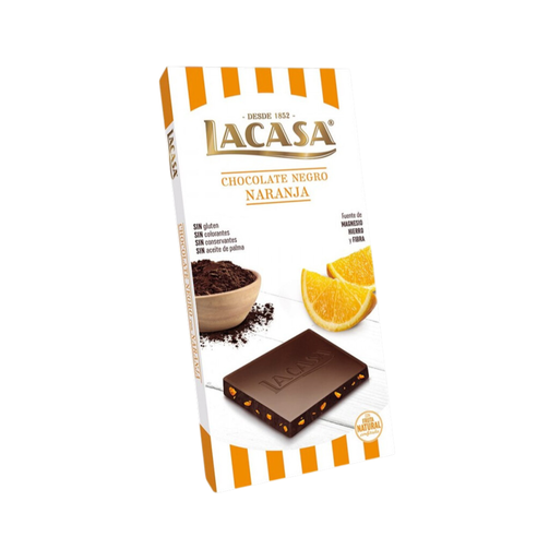 Темный шоколад с засахаренной апельсиновой цедрой 100г  (арт. LAC1507ЕХ)