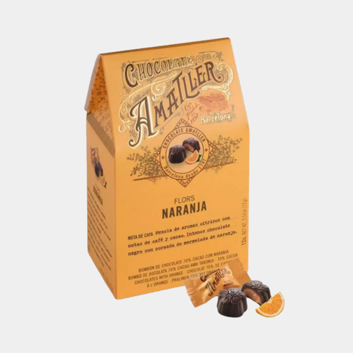 Конфеты в тёмном шоколаде 70% с апельсиновой начинкой  (арт. 1636)