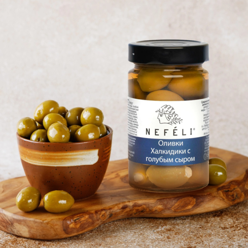 Оливки Халкидики с сыром Фета 