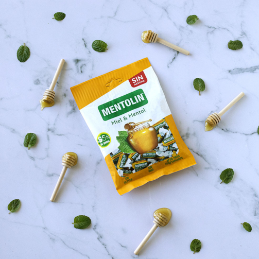 Леденцы без сахара с медом и ментолом на подсластителе 100 гр  (арт. LAC627101)
