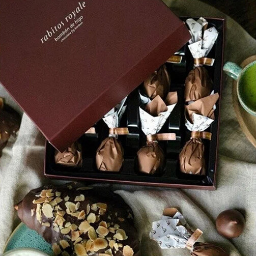 Конфеты инжир в молочном шоколаде с соленой карамелью Milk Rabitos Royale №8  (арт. RM08)