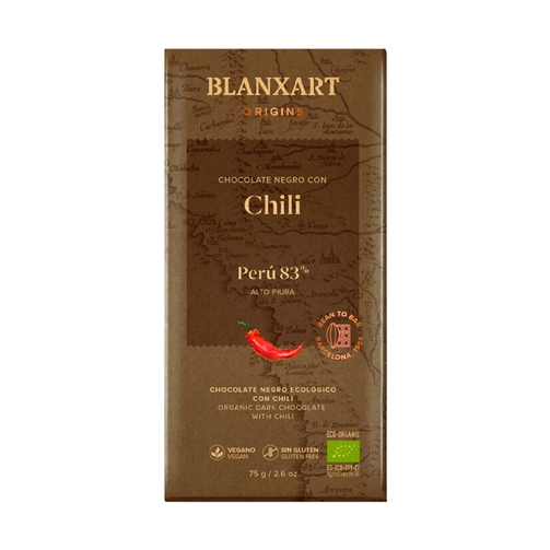 Органический плантационный шоколад Перу 83% с перцем Чили 75 г  (арт. BLX49179/BLX)