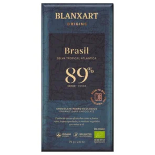 Органический плантационный шоколад Бразилия 89% 75 г  (арт. BLX49162/BLX)