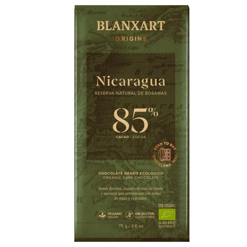 Органический плантационный шоколад Никарагуа 85% 75 г  (арт. BLX49161/BLX)