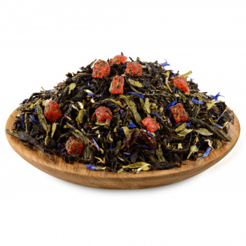 Черно - зеленый чай Клубника в шампанском 