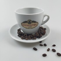 Чашка для кофе с блюдечком с логотипом Café Silvestre