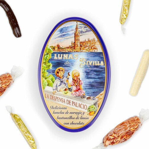 Цукаты лимонные и апельсиновые в шоколаде (метал. коробка)  (арт. SKU111)