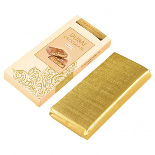 Дубайский шоколад молочный с начинкой из арахиса Dubai Peanut 