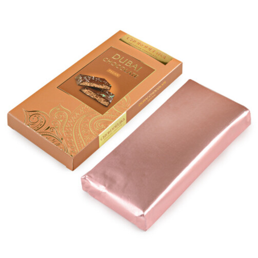 Шоколад темный Dubai Pecan с начинкой из пекана 
