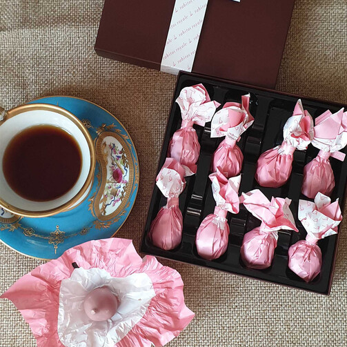 Инжир в шоколаде с трюфельным кремом и ликёром Marc de Cava Ruby Rabitos Royale №8  (арт. RR08)