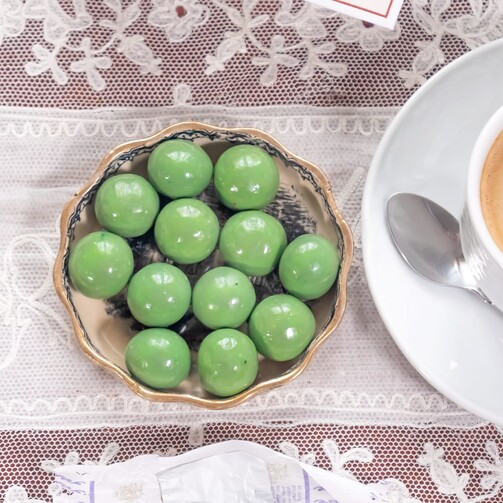 Драже яблочное с фундуком в шоколаде "Райские яблочки" весовые  (арт. SKU339)