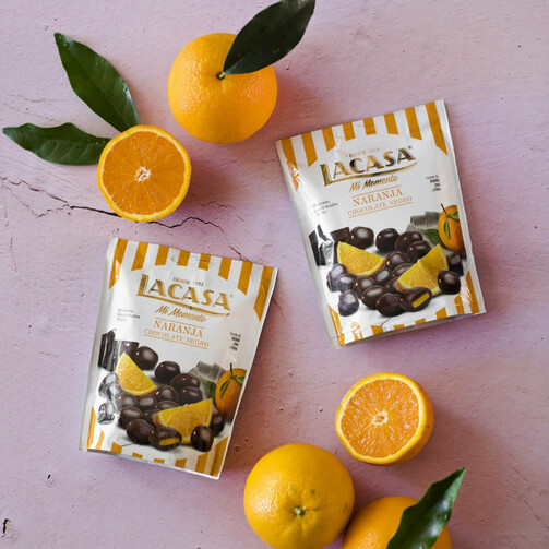 Апельсиновые цукаты в темном шоколаде 125 гр  (арт. LAC042301)