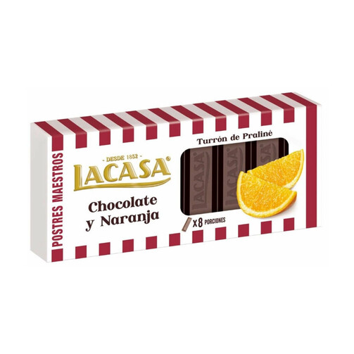Апельсиновая нуга с пралине в темном шоколаде 225 г  (арт. LAC191603)