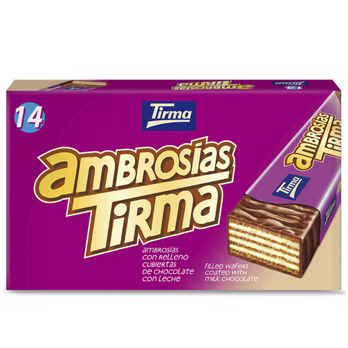 Вафельный батончик в молочном шоколаде с кремовой начинкой (14 х 21,5гр)  (арт. 042036)