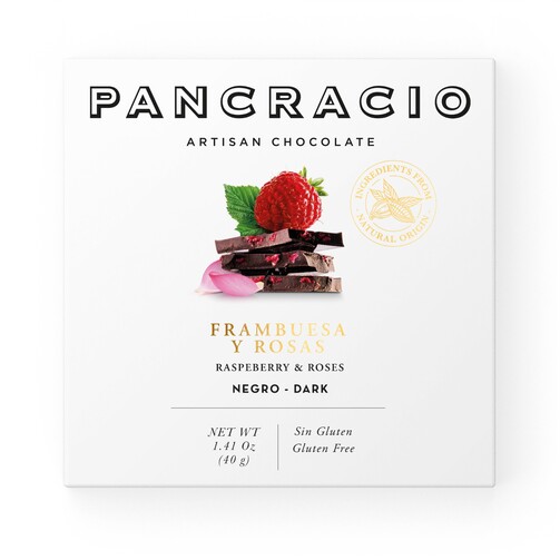 Темный шоколад с сублимированной малиной и лепестками розы  (арт. PC4836)