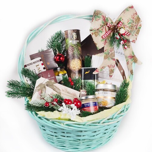 Новогодняя корзина в подарок "Радость мгновений"  (арт. RKB-202)