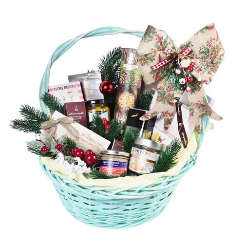 Новогодняя корзина в подарок "Радость мгновений"  (арт. RKB-202)