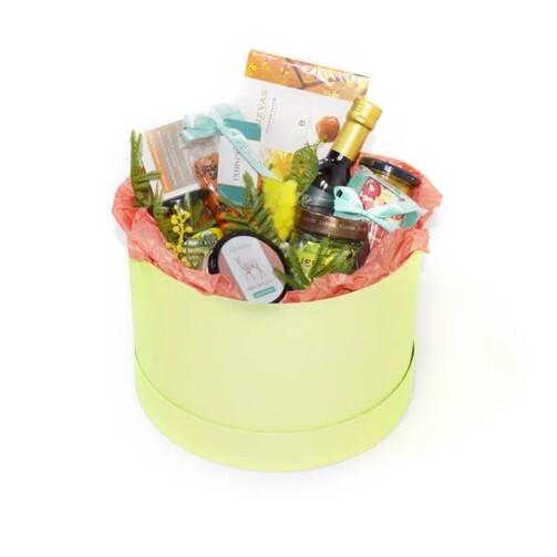 Подарочная продуктовая корзина для женщин "Забота и вдохновение"  (арт. RKV-005)