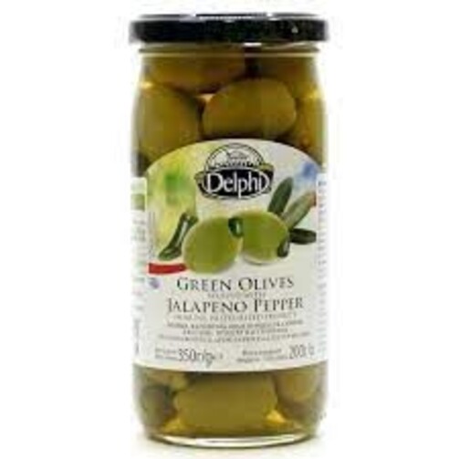 Оливки фаршированные перцем Халапеньо в рассоле 