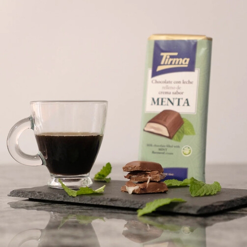 Шоколад молочный с мятной кремовой начинкой  (арт. 025012)