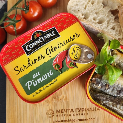 Сардины GENEREUSE в подсолнечном масле с перцем  (арт. БНС)