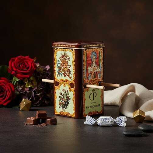 Шоколадные пралиновые конфеты (метал. коробка)  (арт. SKU346)