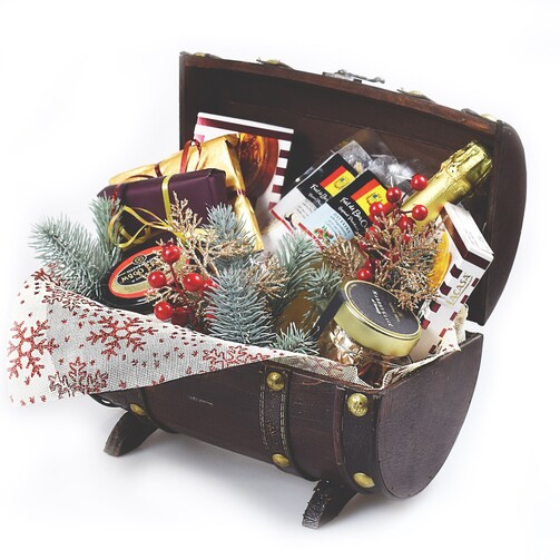 Новогодние праздничные корзины "Теплые моменты" 