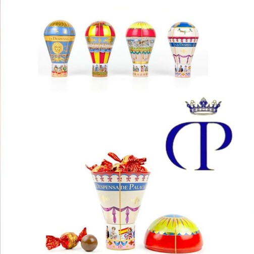 Воздушный шар с шоколадными трюфелями (метал. коробка)  (арт. SKU389)