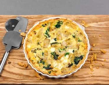 Пирог с артишоками и шпинатом